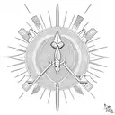 Trident tattoo design idea