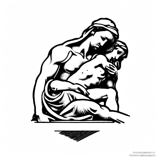 michelangelo's pieta tattoo design idea