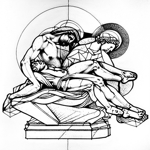 michelangelo's pieta tattoo design idea
