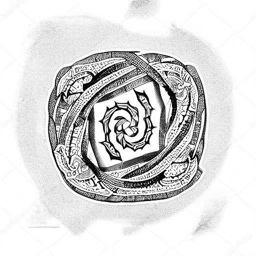 tibetan eternity knot tattoo design idea