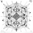 tibetan eternity knot tattoo design idea