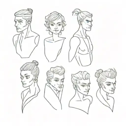 Daniel, Ivan, Alejandra and Martina tattoo design idea