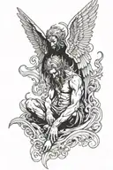 fallen angel Lucifer tattoo design idea