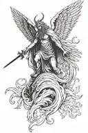 fallen angel Lucifer tattoo design idea