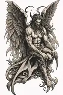 fallen angel Lucifer The Sin tattoo design idea