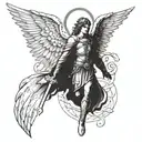 archangel michael tattoo design idea