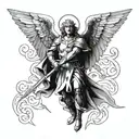 archangel michael tattoo design idea