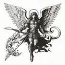 archangel michael tattoo design idea