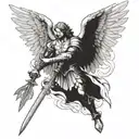 archangel michael tattoo design idea