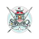 Cinderella carriage  tattoo design idea