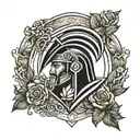 spartan guarding heart  tattoo design idea