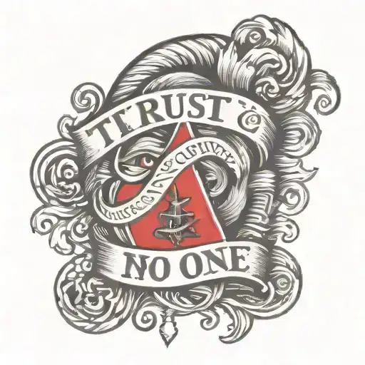 Trust No One  tattoo design idea