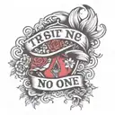 Trust No One  tattoo design idea