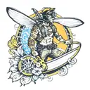 surf pilot tattoo design idea