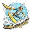 surf pilot tattoo design idea