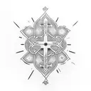 orthodox cross tattoo design idea