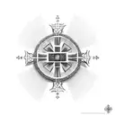 orthodox cross tattoo design idea