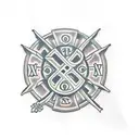 orthodox cross tattoo design idea