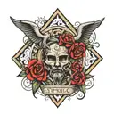 stoic virtues tattoo design idea