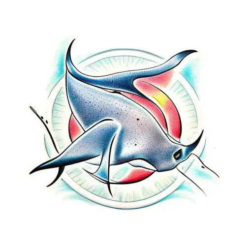 manta ray  tattoo design idea
