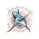 manta ray  tattoo design idea