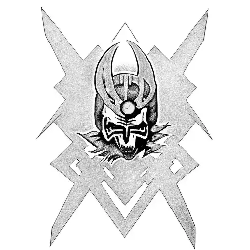 A fusion of the Motley Crue, Metallica, Kiss, and Slipknot logos tattoo design idea