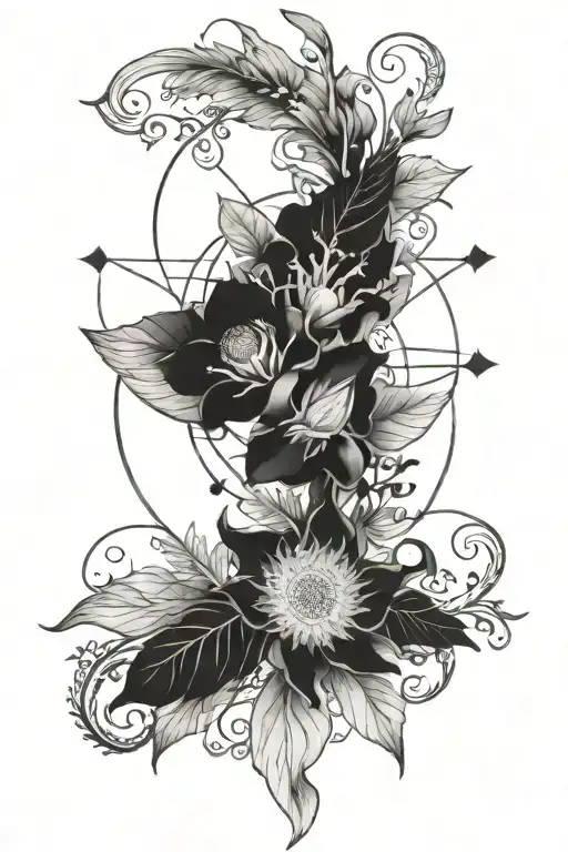 Astrology botany tattoo tattoo design idea