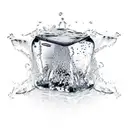 melting ice cube with a double edge sword going through it tattoo design idea