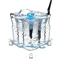 melting ice cube with a double edge sword going through it tattoo design idea