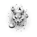 random sized dots in a line tattoo design idea