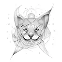 random sized dots in a line tattoo design idea