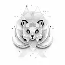 random sized dots in a line tattoo design idea