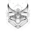 random sized dots in a line tattoo design idea