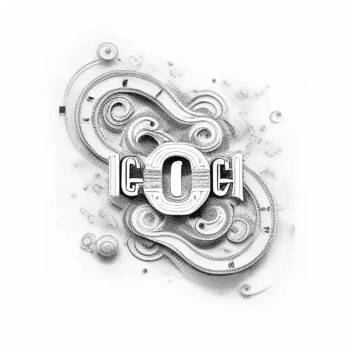 letter C & O with number 7, it needs to be a unique design and look like whole.  tattoo design idea