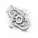 letter C & O with number 7, it needs to be a unique design and look like whole.  tattoo design idea