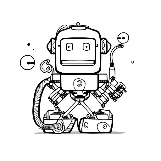 robot monkey  tattoo design idea