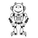 robot monkey  tattoo design idea