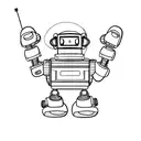 robot monkey  tattoo design idea