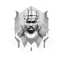 african warrior tattoo design idea