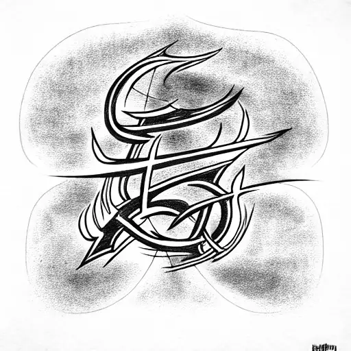 old school flames with  the letters IGY6 hollow tattoo design idea