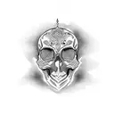 middle eastern skull  tattoo design idea