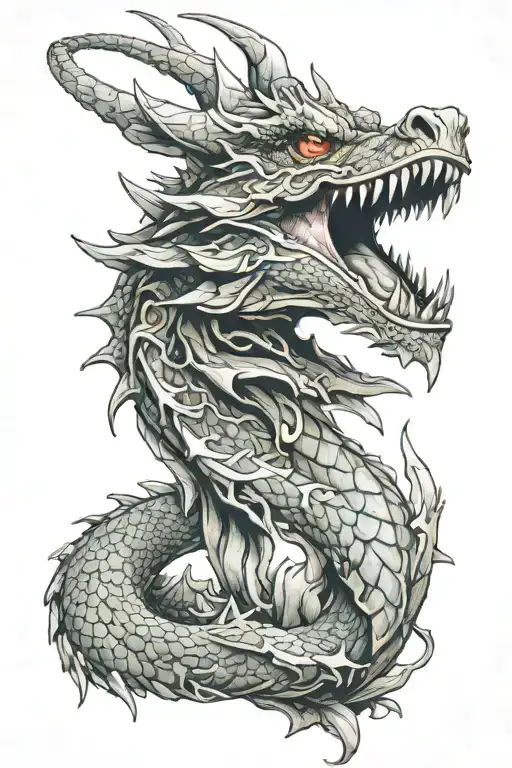 dragon face tattoo tattoo design idea