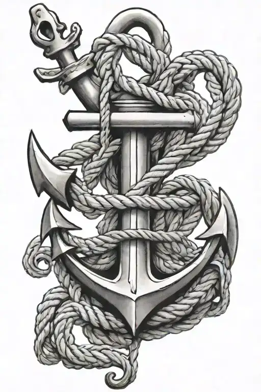 anchor, rope, schildmaid,  tattoo design idea
