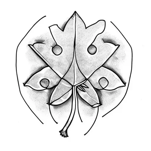 Robin with 4 leaf clover leaf tattoo design idea