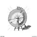 windmill dom quixote tattoo design idea