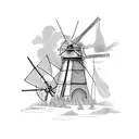 windmill  tattoo design idea