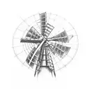 windmill dom quixote tattoo design idea
