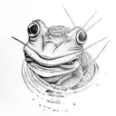 samurai frog tattoo design idea