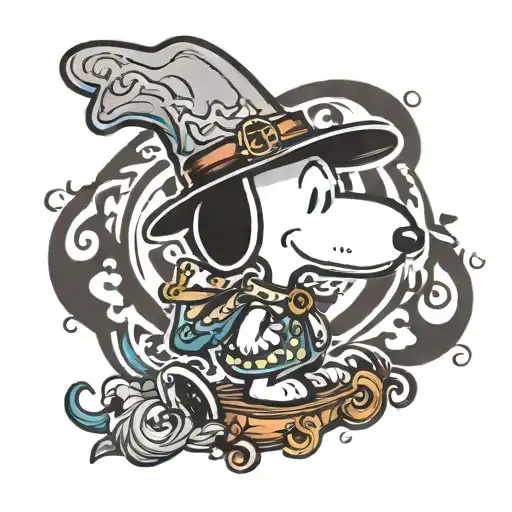 snoopy tattoo design idea