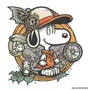 snoopy tattoo design idea